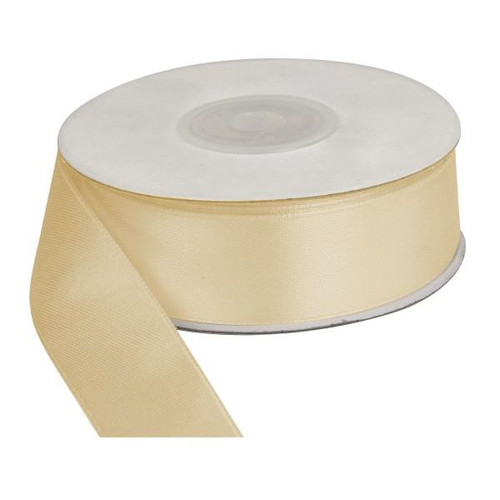 Satin Ribbon 25mm/25m, light beige