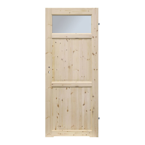 Internal Door with Air Vent Sleeves Lugano 70, right, solid pine