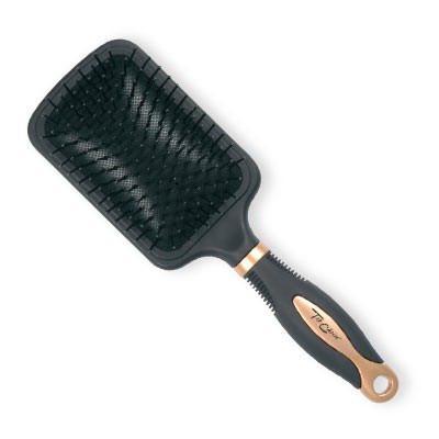 Hair Brush Rectangular, gold-black