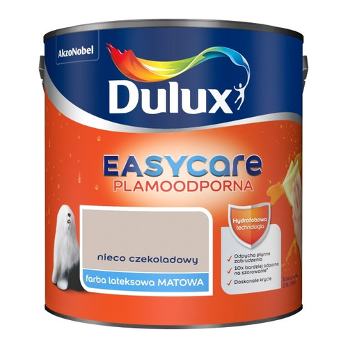 Dulux EasyCare Matt Latex Stain-resistant Paint 2.5l sligthly chocolatey