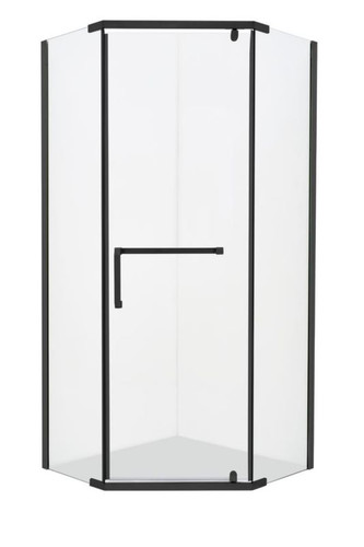 Durasan Shower Enclosure Diamond 90x90x195cm, black