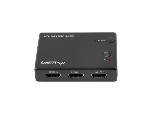 Lanberg Video Switch 3xHDMI + Port MicroUSB, black