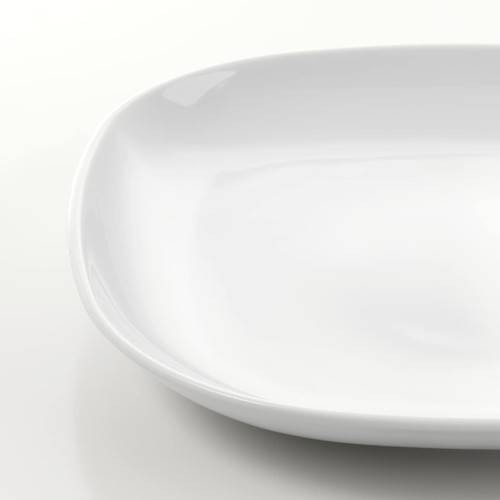 VÄRDERA Plate, white, 25x25 cm