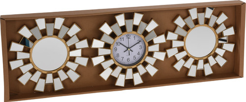 Wall Clock with 2 Mirrors Reish