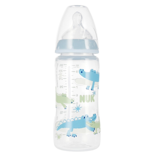 NUK First Choice Plus Baby Bottle with Temperature Control 300ml 0-6m, blue