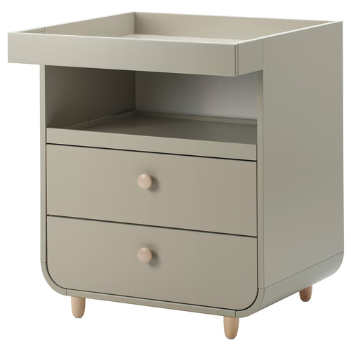 MYLLRA Changing table with drawers, beige