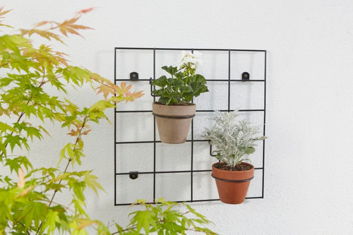 Verve Plant Pot Wall Holder 12cm 2pcs, black