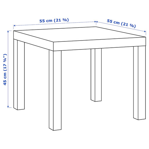 LACK Side table, white stained oak effect, 55x55 cm