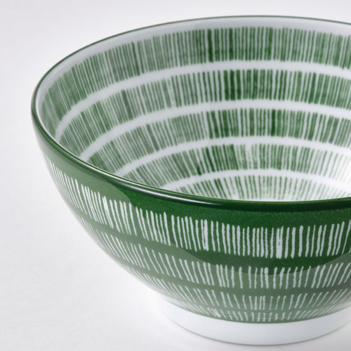 ENTUSIASM Bowl, patterned/green, 12 cm