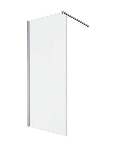 GoodHome Walk-in Shower Panel Beloya 100 cm, chrome/transparent