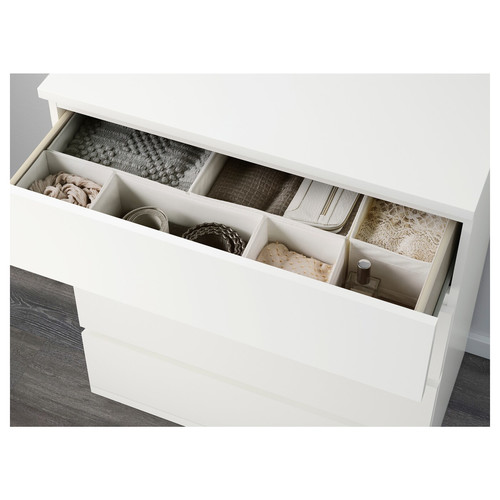 MALM Chest of 4 drawers, white, 80x100 cm