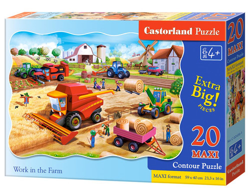 Castorland Children's Puzzle Work in the Farm 20pcs 4+