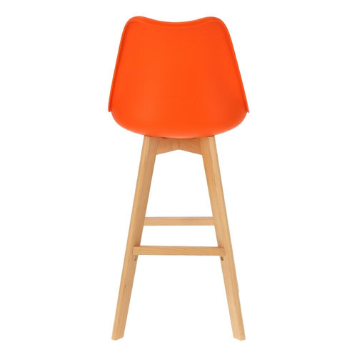 Bar Stool Norden Wood, high, PP, orange