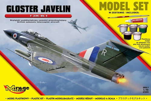Mirage Model Kit British Subsonic Interceptor Aircraft Gloster Javelin F Mk9 14+