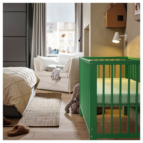 GULLIVER Cot, green, 60x120 cm