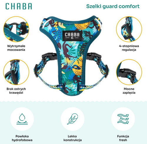 CHABA Dog Harness Guard Comfort Story III M 1.6cm Carnival