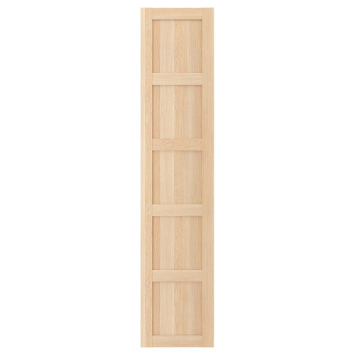BERGSBO Door with hinges, white stained oak effect, 50x229 cm
