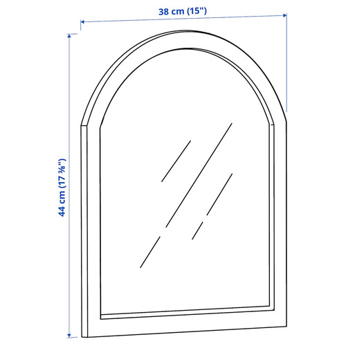 SMYGA Mirror for desk/wall, light grey