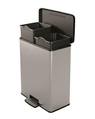 Curver Waste Sorting Bin with Pedal 26+26L