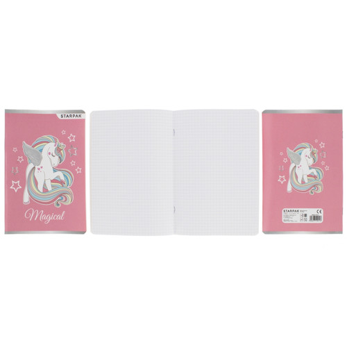 Notebook A5 16 Sheets Squared Unicorn 20-pack