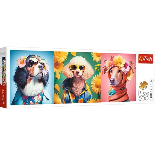 Trefl Panorama Jigsaw Puzzle Dog Fashion 500pcs 10+