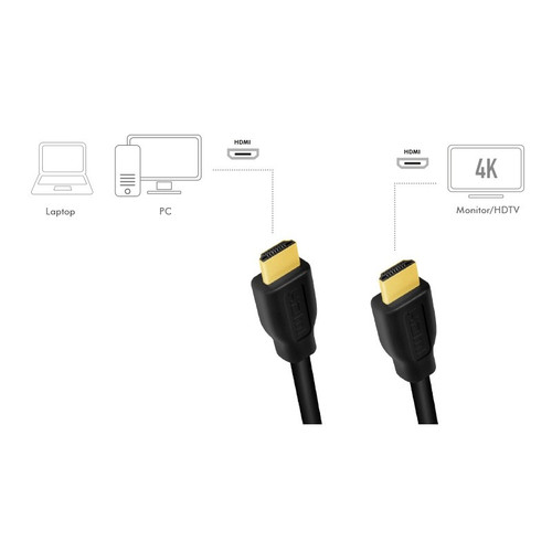 LogiLink HDMI Cable 4K 60Hz CCS 3 m, black