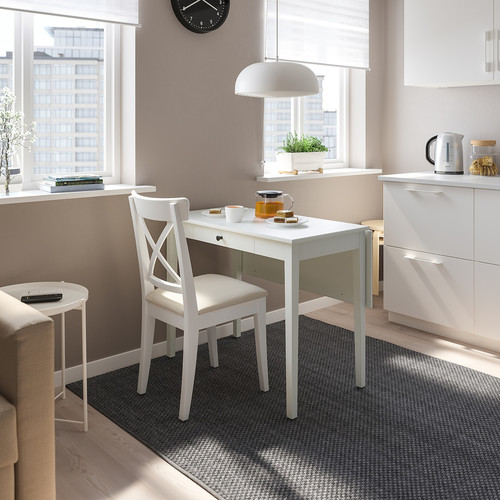 IDANÄS / INGOLF Table and 1 chair, white/Hallarp beige