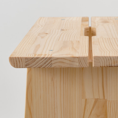 PERJOHAN Stool with storage, pine