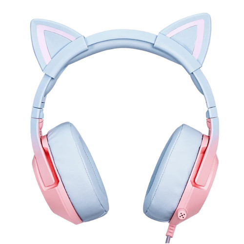 Onikuma Headset Headphones K9 7.1, pink-blue