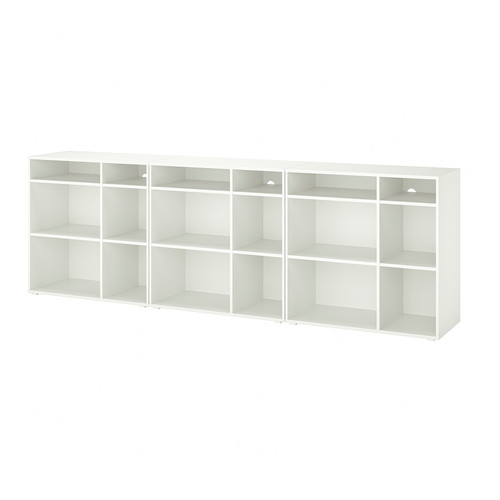 VIHALS Shelf combination, white, 286x37x90 cm