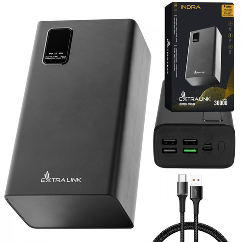 Extralink Powerbank EPB-069 USB-C EX.19515, black