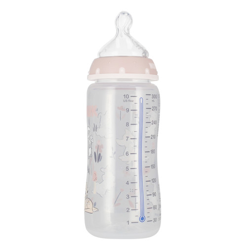 NUK First Choice Plus Baby Bottle with Temperature Control 300ml 6-18m, Bambi