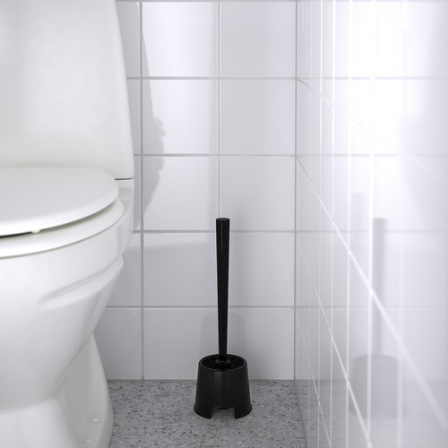 BOLMEN Toilet brush/holder, black