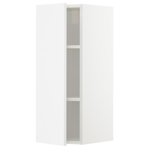 METOD Wall cabinet with shelves, white/Ringhult white, 30x80 cm