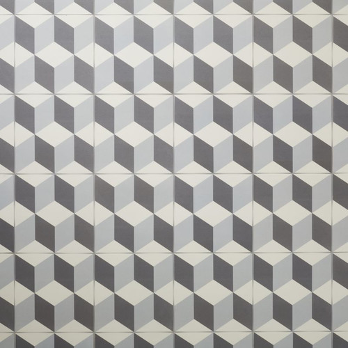 Gres Wall/Floor Tile Hydrolic Design 2 Colours 20 x 20 cm, b&w 3D, 1 m2