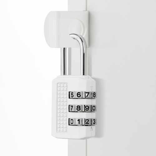 ELLOVEN Padlock, white