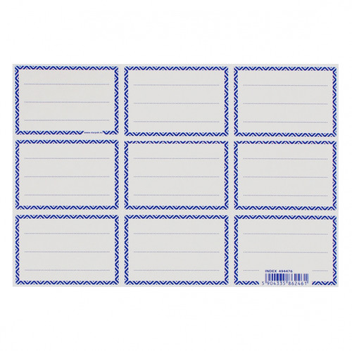 Starpak Label Stickers for Notebooks 9 Sheets 25-pack