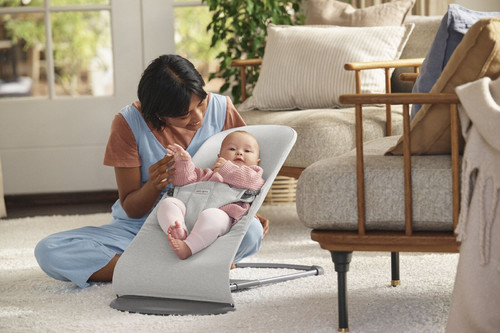 BABYBJÖRN Bouncer BLISS Woven - Light grey mélange