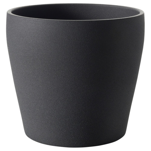 PERSILLADE Plant pot, dark grey, 19 cm