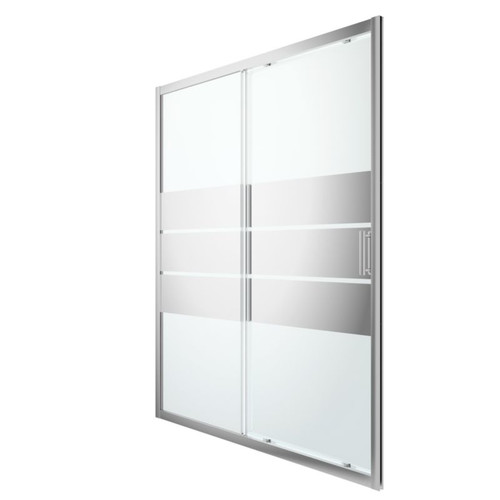 GoodHome Sliding Shower Door Beloya 160 cm, chrome/mirror glass