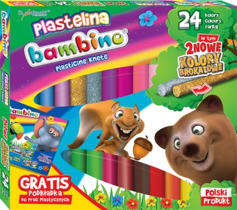 Bambino Plasticine 24 Colours with Gold & Silver