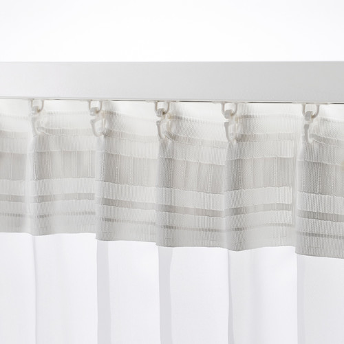 GLASÖRT Sheer curtain, 1 piece, grey-blue/dark beige, 300x300 cm