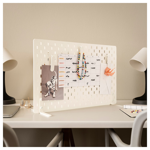 SKÅDIS Pegboard combination, white, 56x37 cm