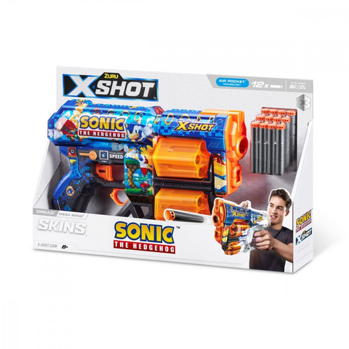 ZURU X-Shot Launcher Skins Dread Sonic 12 Darts Maga 8+