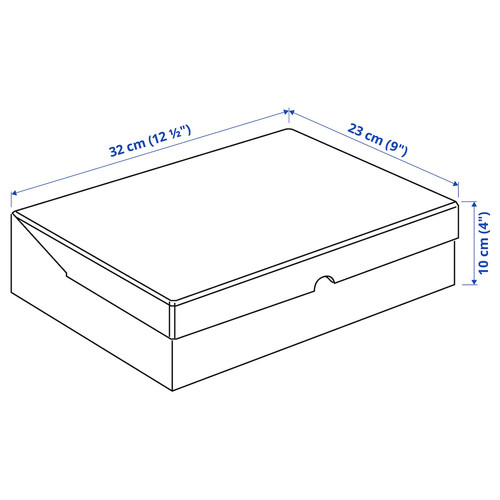 VATTENTRÅG Box with lid, 32x23x10 cm