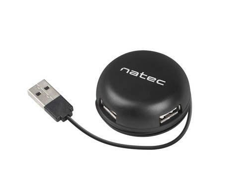 NAtec USB 4-port Hub Bumblebee USB 2.0, black