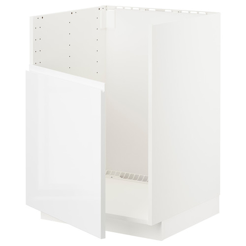 METOD Base cab f TALLSJÖN sink, white/Voxtorp high-gloss/white, 60x60 cm