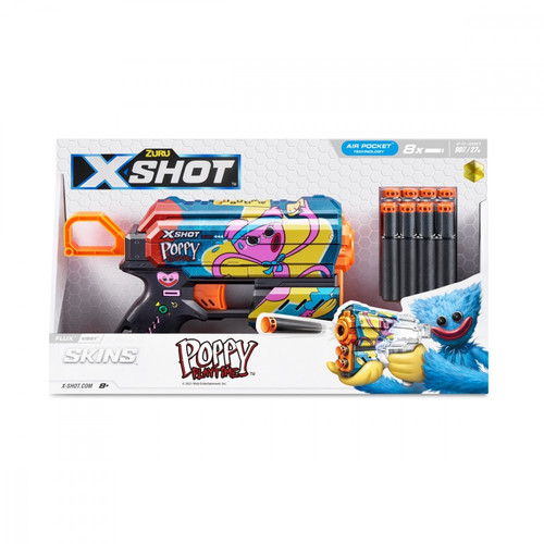 ZURU X-Shot Launcher Flux 8 Darts Kissy 8+