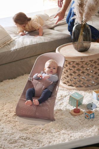 BABYBJÖRN - Bouncer Bliss MESH - Dusty Pink