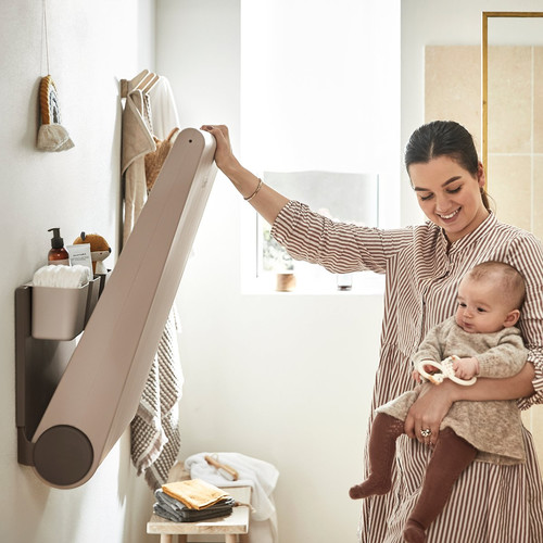 LEANDER WALLY™ Wall-mounted Changing Table, cappuccino